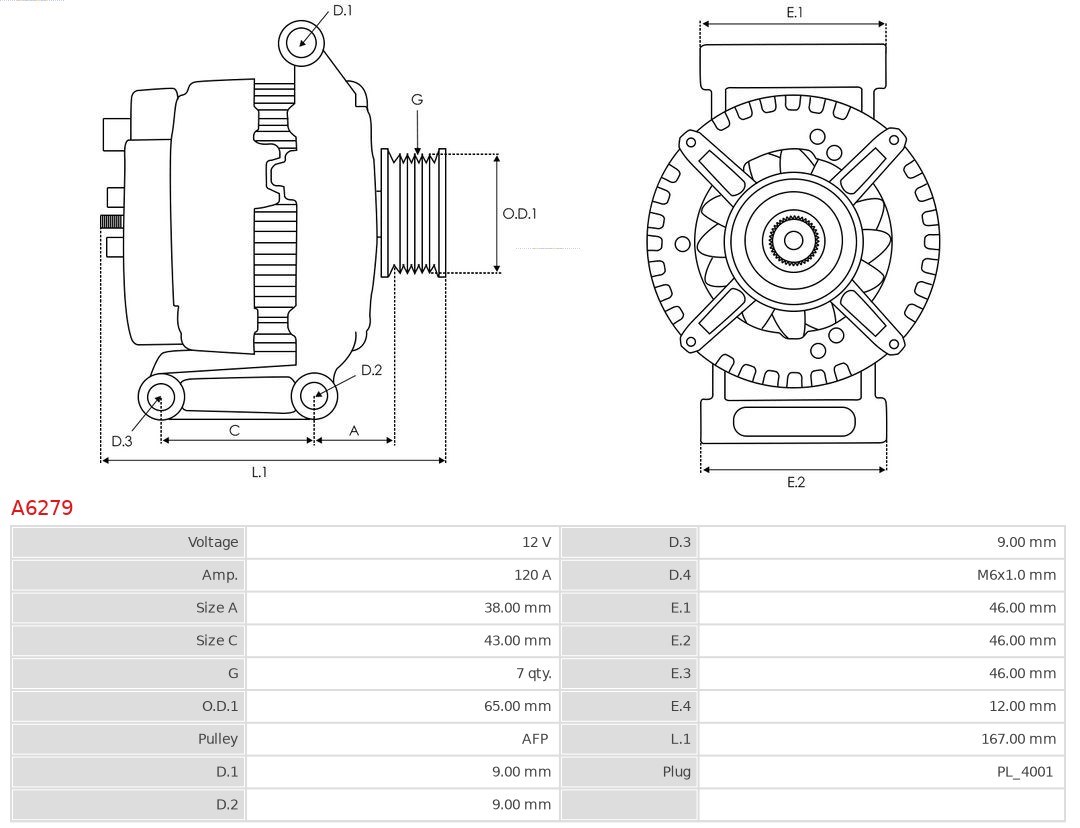 Generator AS-PL A6279 5