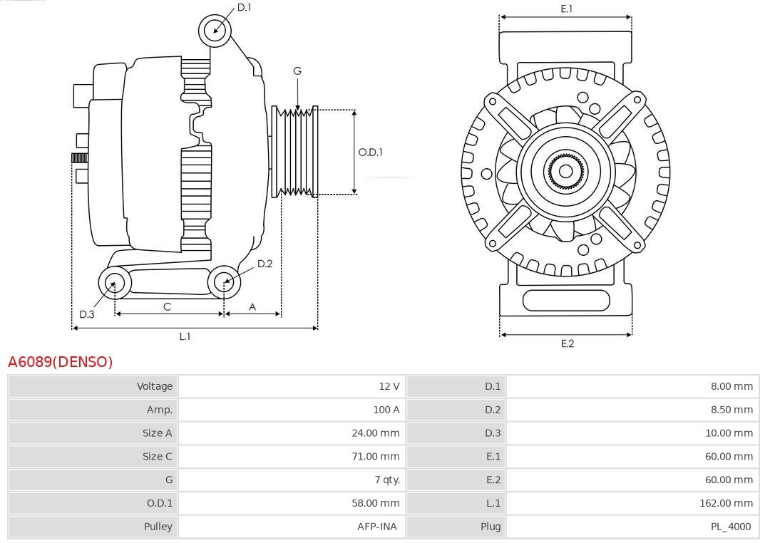 Generator AS-PL A6089DENSO 5