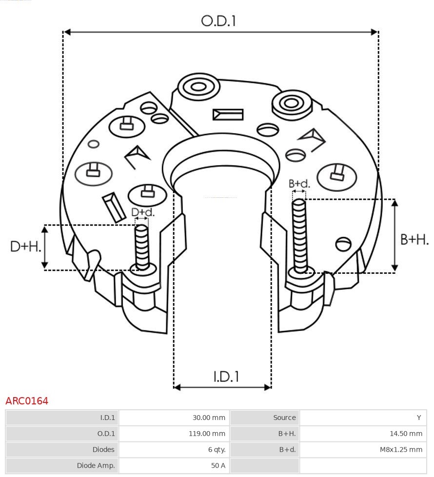 Halter, Generator-Antriebsflansch AS-PL ARC0164 4