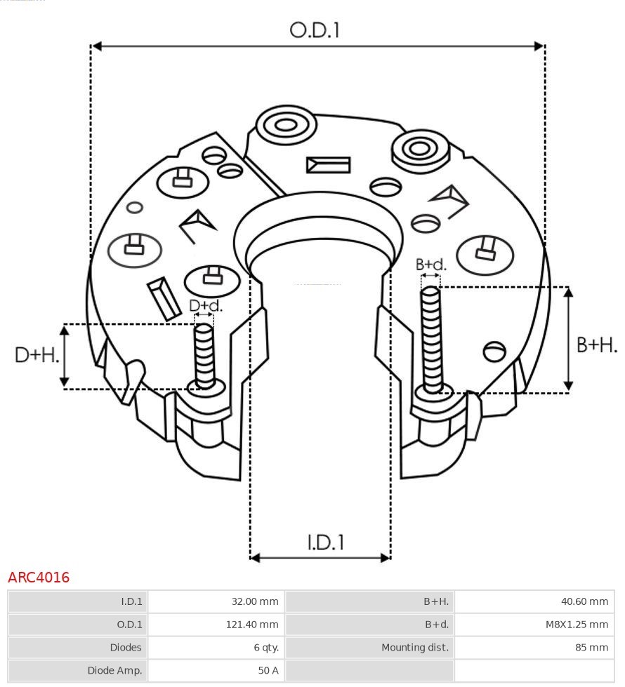 Gleichrichter, Generator AS-PL ARC4016 3