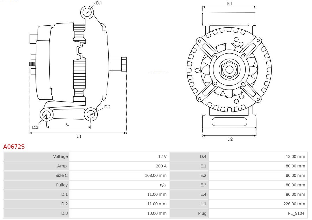 Generator AS-PL A0672S 5