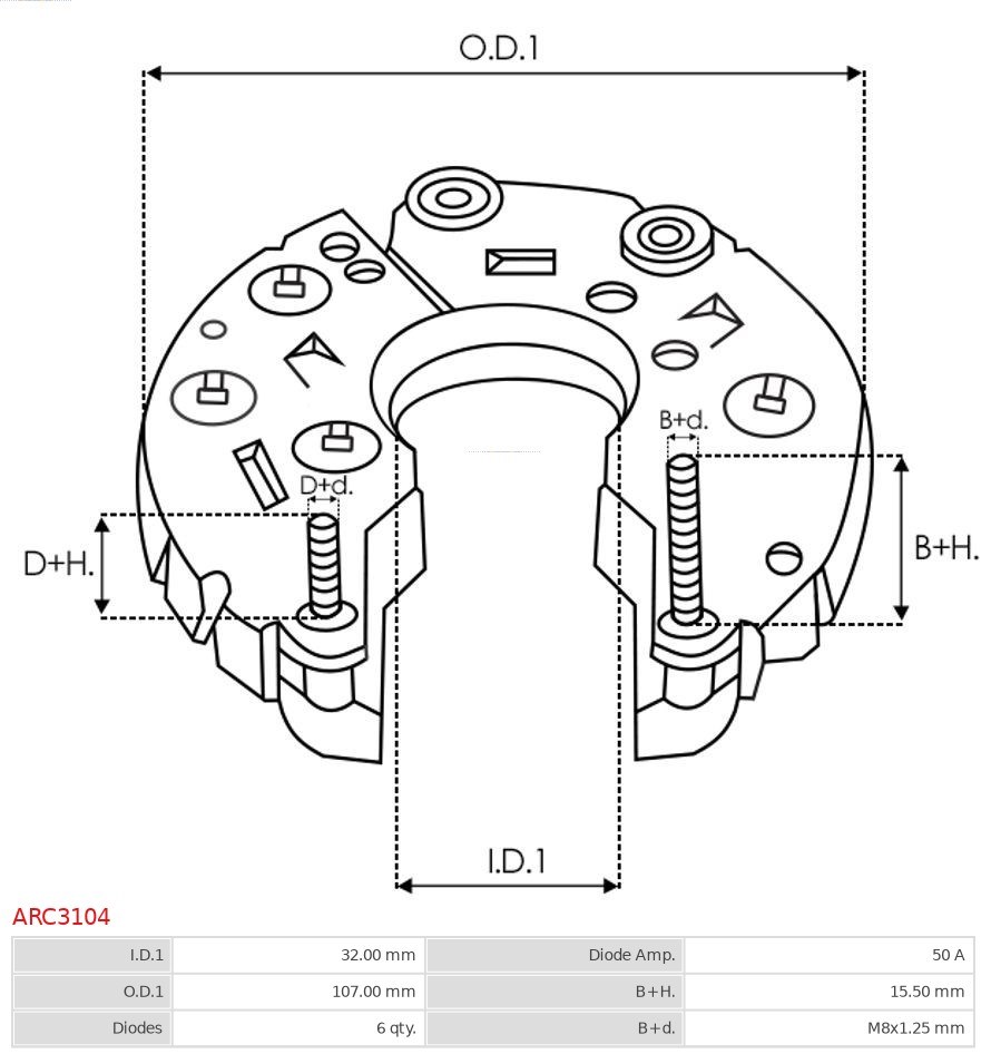Halter, Generator-Antriebsflansch AS-PL ARC3104 4
