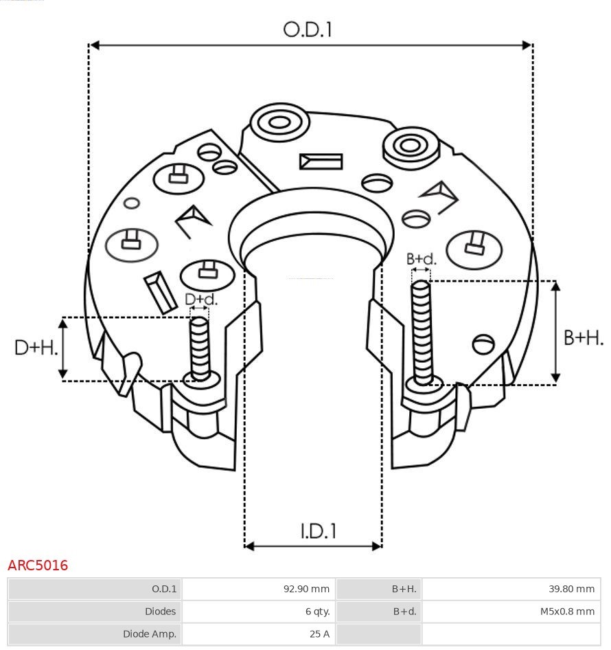 Gleichrichter, Generator AS-PL ARC5016 3