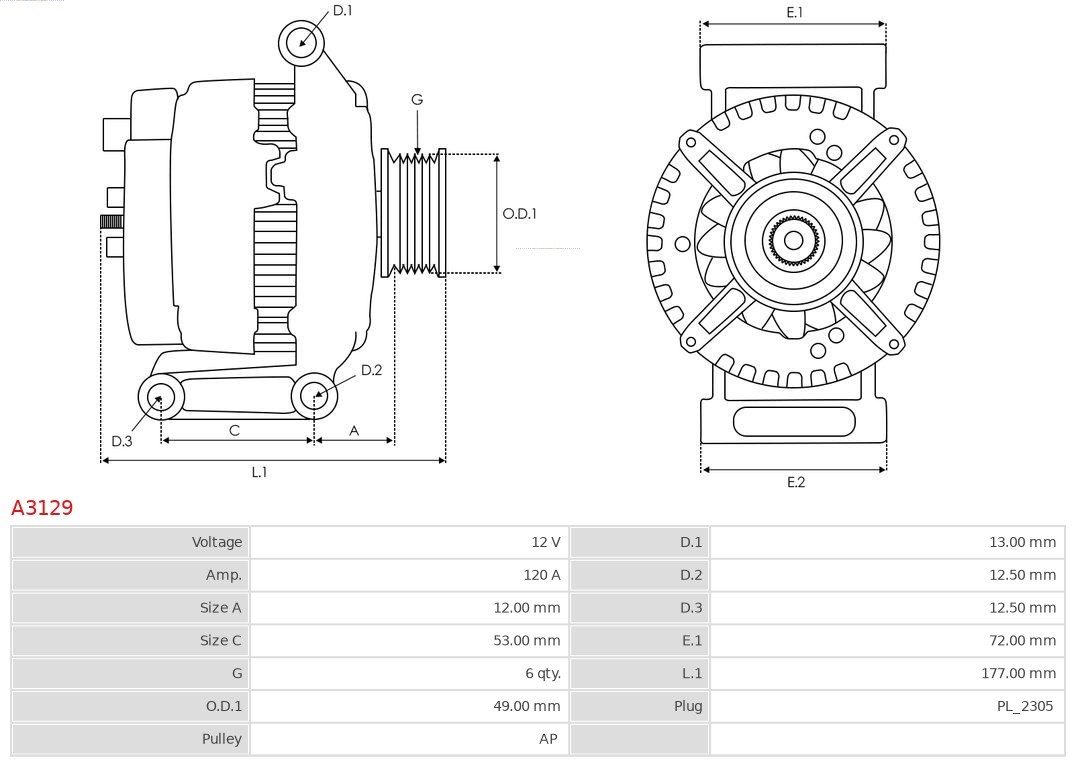 Generator AS-PL A3129 5