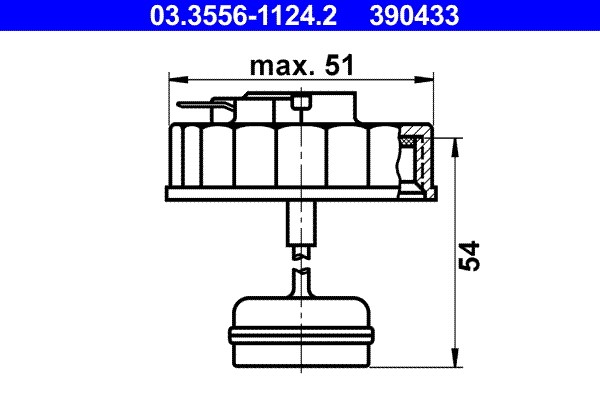 Verschluss, Bremsflüssigkeitsbehälter ATE 03.3556-1124.2