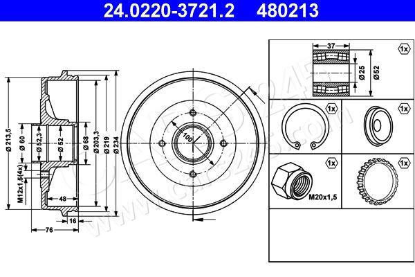Bremstrommel ATE 24.0220-3721.2