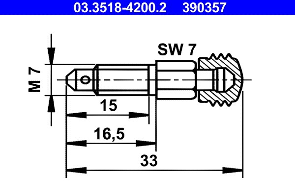 Entlüfterschraube/-ventil ATE 03.3518-4200.2