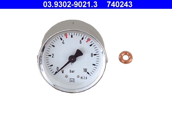 Manometer, Füll-/Entlüftungsgerät (Bremshydraulik) ATE 03.9302-9021.3
