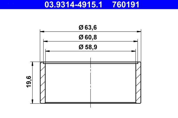 Montagering, Staubschutzkappe (Bremssattelkolben) ATE 03.9314-4915.1