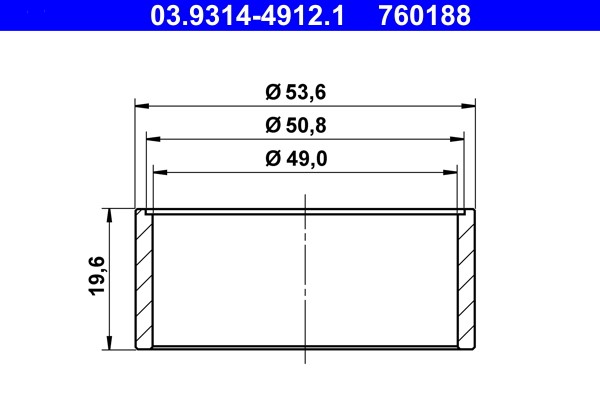 Montagering, Staubschutzkappe (Bremssattelkolben) ATE 03.9314-4912.1