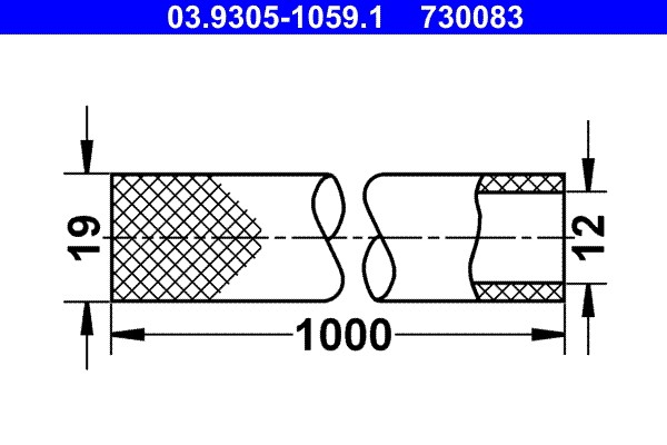 Unterdruckschlauch, Bremsanlage ATE 03.9305-1059.1