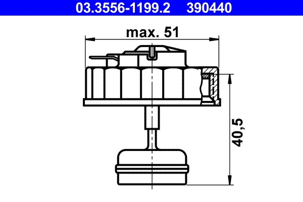 Verschluss, Bremsflüssigkeitsbehälter ATE 03.3556-1199.2