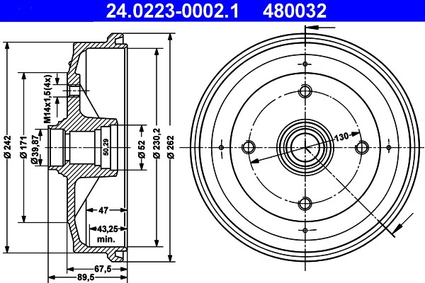 Bremstrommel ATE 24.0223-0002.1