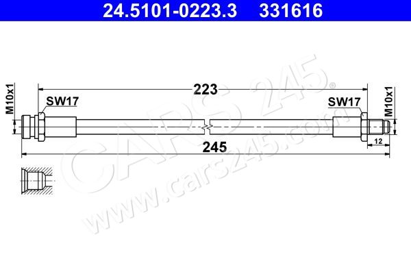 Bremsschlauch ATE 24.5101-0223.3 2