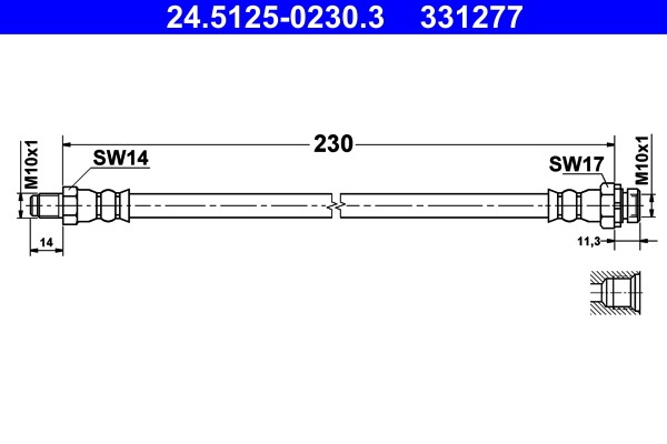 Bremsschlauch ATE 24.5125-0230.3