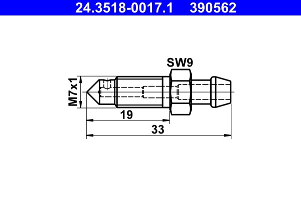Entlüfterschraube/-ventil ATE 24.3518-0017.1