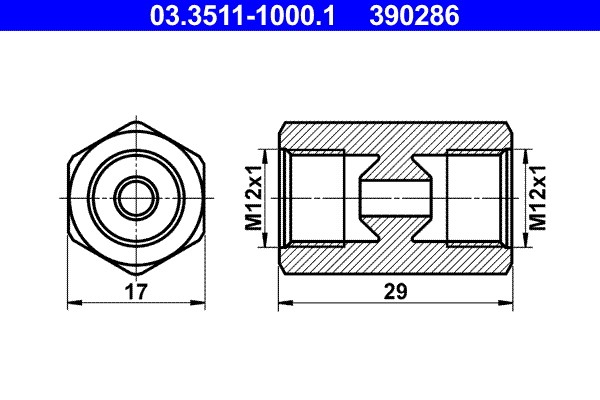 Adapter, Bremsleitung ATE 03.3511-1000.1
