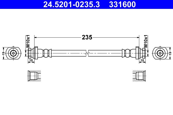 Bremsschlauch ATE 24.5201-0235.3