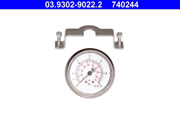Manometer, Füll-/Entlüftungsgerät (Bremshydraulik) ATE 03.9302-9022.2
