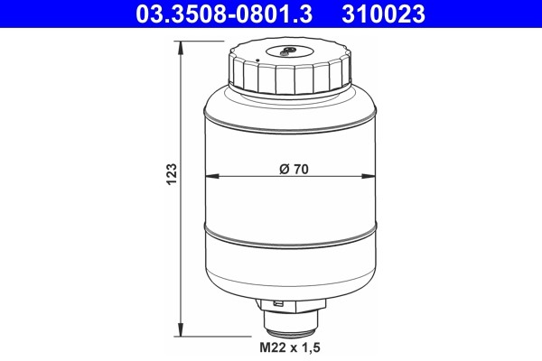 Ausgleichsbehälter, Bremsflüssigkeit ATE 03.3508-0801.3