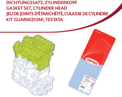 Dichtungssatz, Zylinderkopf CORTECO 418436P