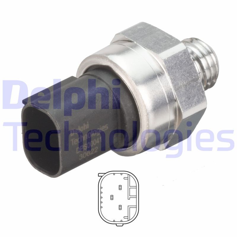 Sensor, Abgasdruck DELPHI DPS00041-12B1