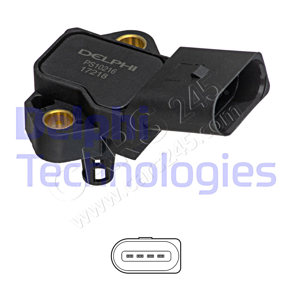 Sensor, Saugrohrdruck DELPHI PS10216