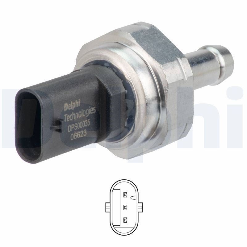Sensor, Abgasdruck DELPHI DPS00035-12B1