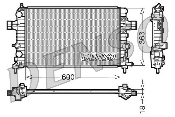 Kühler, Motorkühlung DENSO DRM20103