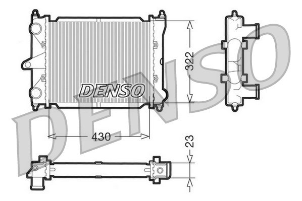 Kühler, Motorkühlung DENSO DRM32033