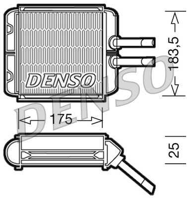 Wärmetauscher, Innenraumheizung DENSO DRR08001