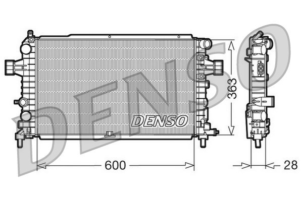 Kühler, Motorkühlung DENSO DRM20105