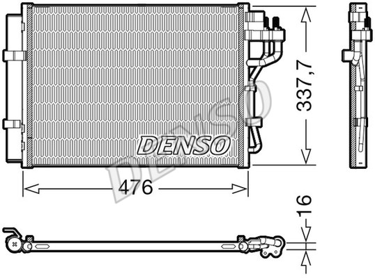 Kondensator, Klimaanlage DENSO DCN41023