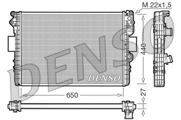 Kühler, Motorkühlung DENSO DRM12002