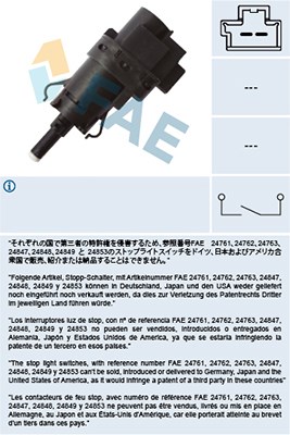 Schalter, Kupplungsbetätigung (Motorsteuerung) FAE 24847