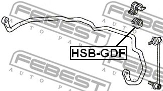 Lagerbuchse, Stabilisator FEBEST HSBGDF 2