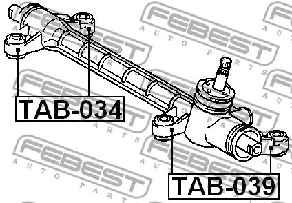 Lagerung, Lenkgetriebe FEBEST TAB039 2