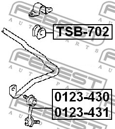 Lagerbuchse, Stabilisator FEBEST TSB702 2