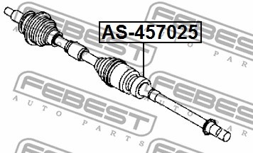 Lager, Antriebswelle FEBEST AS457025 2