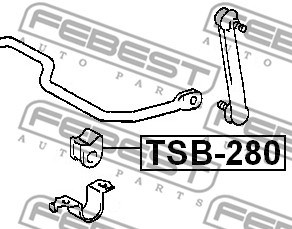 Lagerbuchse, Stabilisator FEBEST TSB280 2