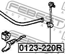 Stange/Strebe, Stabilisator FEBEST 0123220R 2