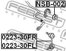 Stange/Strebe, Stabilisator FEBEST 022330FL 2