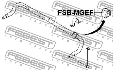Lagerbuchse, Stabilisator FEBEST FSBMGEF 2