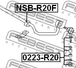 Stange/Strebe, Stabilisator FEBEST 0223R20 2