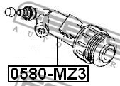 Nehmerzylinder, Kupplung FEBEST 0580MZ3 2