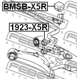 Lagerung, Stabilisator FEBEST BMSBX5R 2
