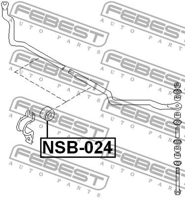 Lagerbuchse, Stabilisator FEBEST NSB024 2
