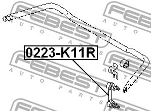 Stange/Strebe, Stabilisator FEBEST 0223K11R 2