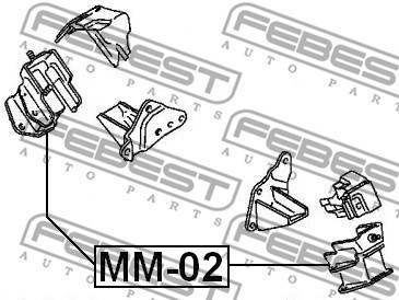 Lagerung, Motor FEBEST MM02 2