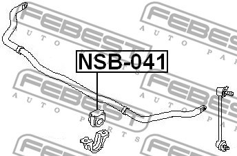 Lagerbuchse, Stabilisator FEBEST NSB041 2